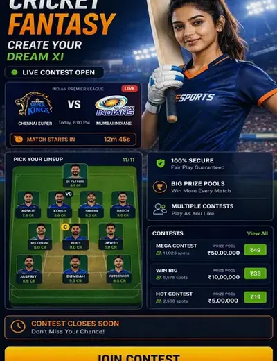 WwwPlay22 (Play22) fantasy cricket & matchday visual 3